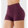 imageYEOREO Womens Biker Shorts 25 No Front Seam Elysina High Waist Hidden Scrunch Workout Gym Yoga Running ShortsCurrant