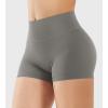 imageYEOREO Womens Biker Shorts 25 No Front Seam Elysina High Waist Hidden Scrunch Workout Gym Yoga Running ShortsDark Gray