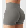 imageYEOREO Womens Biker Shorts 25 No Front Seam Elysina High Waist Hidden Scrunch Workout Gym Yoga Running ShortsDark Gray