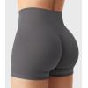 imageYEOREO Womens Biker Shorts 25 No Front Seam Elysina High Waist Hidden Scrunch Workout Gym Yoga Running ShortsGraphite Gray