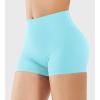 imageYEOREO Womens Biker Shorts 25 No Front Seam Elysina High Waist Hidden Scrunch Workout Gym Yoga Running ShortsLight Blue