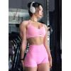 imageYEOREO Womens Biker Shorts 25 No Front Seam Elysina High Waist Hidden Scrunch Workout Gym Yoga Running ShortsLight Pink