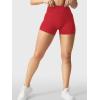 imageYEOREO Womens Biker Shorts 25 No Front Seam Elysina High Waist Hidden Scrunch Workout Gym Yoga Running ShortsRed