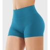 imageYEOREO Womens Biker Shorts 25 No Front Seam Elysina High Waist Hidden Scrunch Workout Gym Yoga Running ShortsSeaport Blue