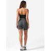 imageYEOREO Womens Halter Crop Top V Neck Workout Going Out Tank Top Padded Sleeveless Backless Trendy Summer CamisoleBlack