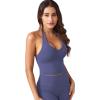 imageYEOREO Womens Halter Crop Top V Neck Workout Going Out Tank Top Padded Sleeveless Backless Trendy Summer CamisoleDark Cobalt Blue