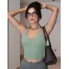 imageYEOREO Womens Halter Crop Top V Neck Workout Going Out Tank Top Padded Sleeveless Backless Trendy Summer CamisoleJadeite