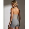imageYEOREO Womens Halter Crop Top V Neck Workout Going Out Tank Top Padded Sleeveless Backless Trendy Summer CamisoleOat