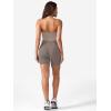 imageYEOREO Womens Halter Crop Top V Neck Workout Going Out Tank Top Padded Sleeveless Backless Trendy Summer CamisoleOat
