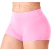imageYEOREO Womens Low Rise Biker Shorts 25 No Front Seam Zahida Workout Volleyball Gym Yoga Booty ShortsBubblegum Pink