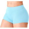 imageYEOREO Womens Low Rise Biker Shorts 25 No Front Seam Zahida Workout Volleyball Gym Yoga Booty ShortsLight Blue