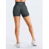 imageYEOREO Workout Shorts Womens Butt Lifting 45 Seamless Hidden Scrunch High Waist Gym Tummy Control Christiy Biker ShortsAsphalt Ash
