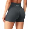 imageYEOREO Workout Shorts Womens Butt Lifting 45 Seamless Hidden Scrunch High Waist Gym Tummy Control Christiy Biker ShortsAsphalt Ash