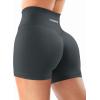 imageYEOREO Workout Shorts Womens Butt Lifting 45 Seamless Hidden Scrunch High Waist Gym Tummy Control Christiy Biker ShortsAsphalt Ash