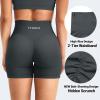 imageYEOREO Workout Shorts Womens Butt Lifting 45 Seamless Hidden Scrunch High Waist Gym Tummy Control Christiy Biker ShortsAsphalt Ash