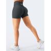 imageYEOREO Workout Shorts Womens Butt Lifting 45 Seamless Hidden Scrunch High Waist Gym Tummy Control Christiy Biker ShortsAsphalt Ash