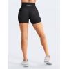 imageYEOREO Workout Shorts Womens Butt Lifting 45 Seamless Hidden Scrunch High Waist Gym Tummy Control Christiy Biker ShortsBlack