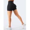 imageYEOREO Workout Shorts Womens Butt Lifting 45 Seamless Hidden Scrunch High Waist Gym Tummy Control Christiy Biker ShortsBlack