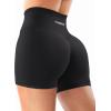 imageYEOREO Workout Shorts Womens Butt Lifting 45 Seamless Hidden Scrunch High Waist Gym Tummy Control Christiy Biker ShortsBlack