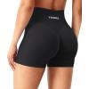 imageYEOREO Workout Shorts Womens Butt Lifting 45 Seamless Hidden Scrunch High Waist Gym Tummy Control Christiy Biker ShortsBlack
