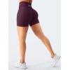 imageYEOREO Workout Shorts Womens Butt Lifting 45 Seamless Hidden Scrunch High Waist Gym Tummy Control Christiy Biker ShortsBlack Cherry