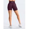 imageYEOREO Workout Shorts Womens Butt Lifting 45 Seamless Hidden Scrunch High Waist Gym Tummy Control Christiy Biker ShortsBlack Cherry