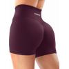 imageYEOREO Workout Shorts Womens Butt Lifting 45 Seamless Hidden Scrunch High Waist Gym Tummy Control Christiy Biker ShortsBlack Cherry