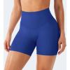 imageYEOREO Workout Shorts Womens Butt Lifting 45 Seamless Hidden Scrunch High Waist Gym Tummy Control Christiy Biker ShortsDark Blue