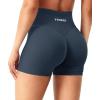 imageYEOREO Workout Shorts Womens Butt Lifting 45 Seamless Hidden Scrunch High Waist Gym Tummy Control Christiy Biker ShortsDeep Navy