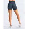 imageYEOREO Workout Shorts Womens Butt Lifting 45 Seamless Hidden Scrunch High Waist Gym Tummy Control Christiy Biker ShortsDeep Navy