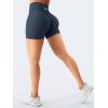 imageYEOREO Workout Shorts Womens Butt Lifting 45 Seamless Hidden Scrunch High Waist Gym Tummy Control Christiy Biker ShortsDeep Navy