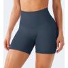 imageYEOREO Workout Shorts Womens Butt Lifting 45 Seamless Hidden Scrunch High Waist Gym Tummy Control Christiy Biker ShortsDeep Navy