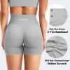 imageYEOREO Workout Shorts Womens Butt Lifting 45 Seamless Hidden Scrunch High Waist Gym Tummy Control Christiy Biker ShortsLight Gray