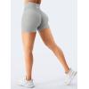 imageYEOREO Workout Shorts Womens Butt Lifting 45 Seamless Hidden Scrunch High Waist Gym Tummy Control Christiy Biker ShortsLight Gray