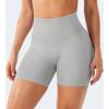 imageYEOREO Workout Shorts Womens Butt Lifting 45 Seamless Hidden Scrunch High Waist Gym Tummy Control Christiy Biker ShortsLight Gray
