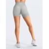 imageYEOREO Workout Shorts Womens Butt Lifting 45 Seamless Hidden Scrunch High Waist Gym Tummy Control Christiy Biker ShortsLight Gray