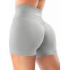 imageYEOREO Workout Shorts Womens Butt Lifting 45 Seamless Hidden Scrunch High Waist Gym Tummy Control Christiy Biker ShortsLight Gray