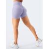 imageYEOREO Workout Shorts Womens Butt Lifting 45 Seamless Hidden Scrunch High Waist Gym Tummy Control Christiy Biker ShortsLight Purple