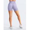 imageYEOREO Workout Shorts Womens Butt Lifting 45 Seamless Hidden Scrunch High Waist Gym Tummy Control Christiy Biker ShortsLight Purple