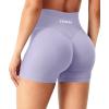 imageYEOREO Workout Shorts Womens Butt Lifting 45 Seamless Hidden Scrunch High Waist Gym Tummy Control Christiy Biker ShortsLight Purple