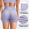 imageYEOREO Workout Shorts Womens Butt Lifting 45 Seamless Hidden Scrunch High Waist Gym Tummy Control Christiy Biker ShortsLight Purple