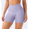 imageYEOREO Workout Shorts Womens Butt Lifting 45 Seamless Hidden Scrunch High Waist Gym Tummy Control Christiy Biker ShortsLight Purple