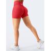 imageYEOREO Workout Shorts Womens Butt Lifting 45 Seamless Hidden Scrunch High Waist Gym Tummy Control Christiy Biker ShortsTomato Red