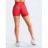 imageYEOREO Workout Shorts Womens Butt Lifting 45 Seamless Hidden Scrunch High Waist Gym Tummy Control Christiy Biker ShortsTomato Red