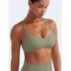 imageYEOREO Y Back Sports Bras for Women Padded Racerback Bra Paisely Light Impact Adjustable Straps Gym Workout TopsArmy Green