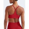 imageYEOREO Y Back Sports Bras for Women Padded Racerback Bra Paisely Light Impact Adjustable Straps Gym Workout TopsChili Red
