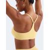 imageYEOREO Y Back Sports Bras for Women Padded Racerback Bra Paisely Light Impact Adjustable Straps Gym Workout TopsMilk Yellow