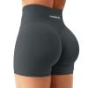 imageYEOREO Workout Shorts Womens Butt Lifting 45 Seamless Hidden Scrunch High Waist Gym Tummy Control Christiy Biker ShortsAsphalt Ash
