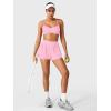 imageYEOREO Running Shorts for Women 2 in 1 High Waisted Quick Dry 4 Hafsany Workout Gym Shorts with Zip PocketCherry Blossom