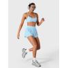 imageYEOREO Running Shorts for Women 2 in 1 High Waisted Quick Dry 4 Hafsany Workout Gym Shorts with Zip PocketLight Blue